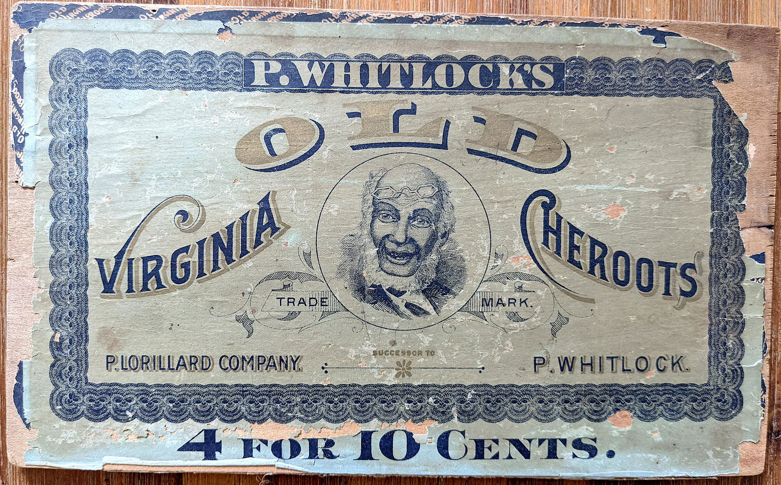 Vintage African America Cigar Box Advertising Top