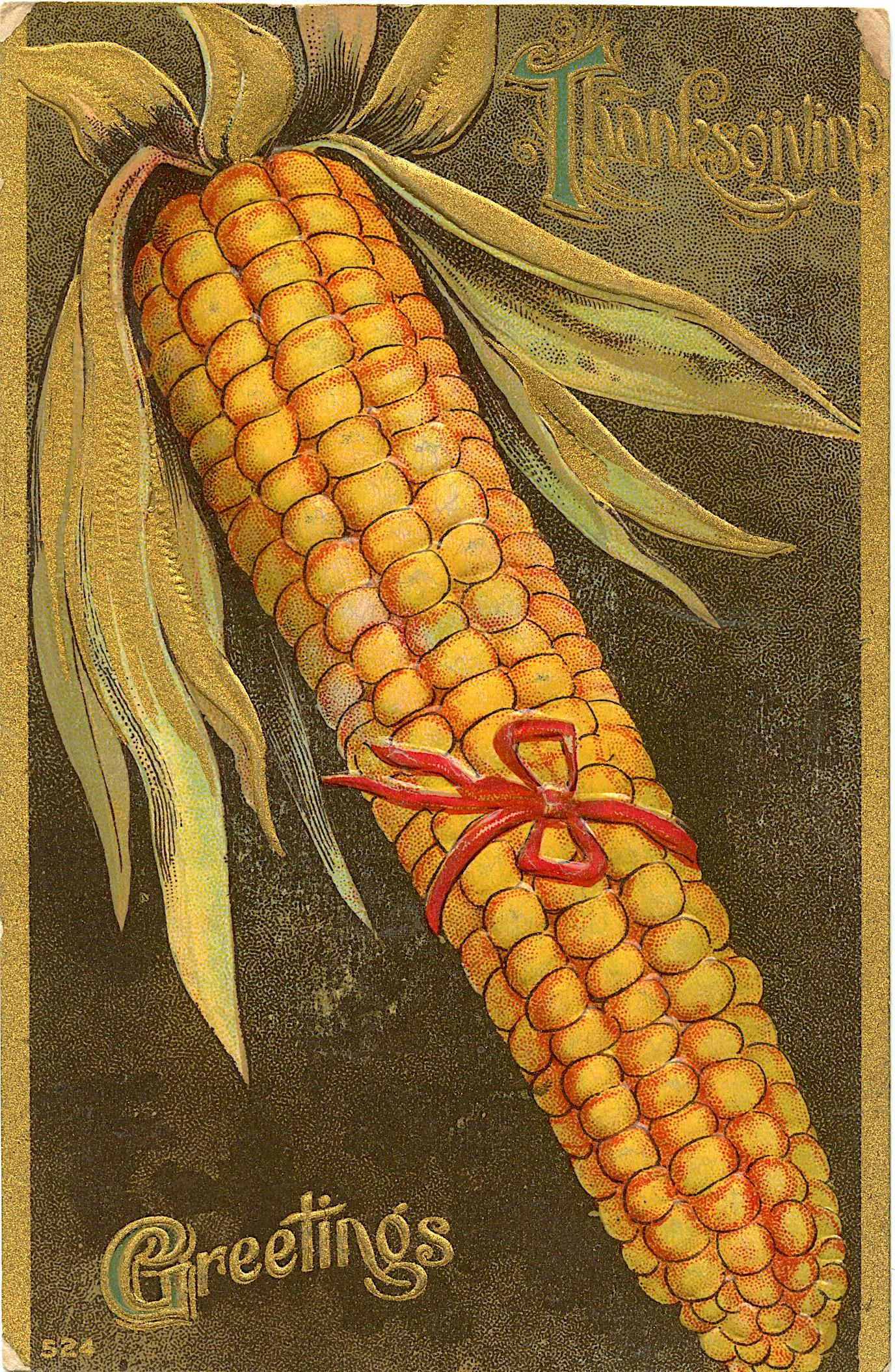 Antique / Vintage Rare Americana Postcard Thanksgiving (1 of 2)
