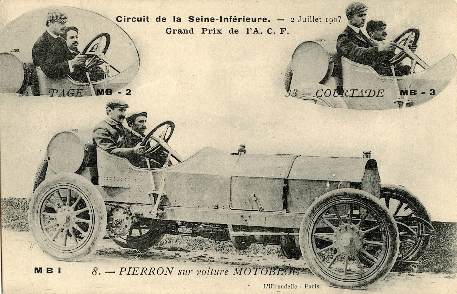 Antique / Vintage Postcard Car Racing Auto (1 of 2)