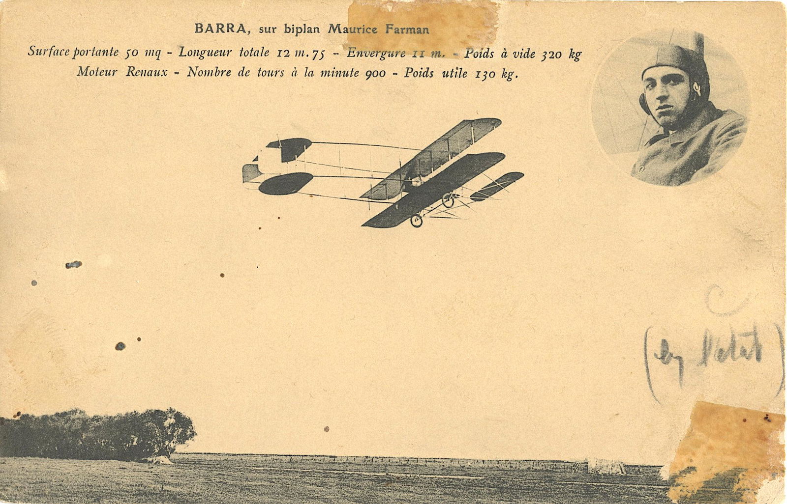 Antique / Vintage Postcard Pioneers Aviation (1 of 2)