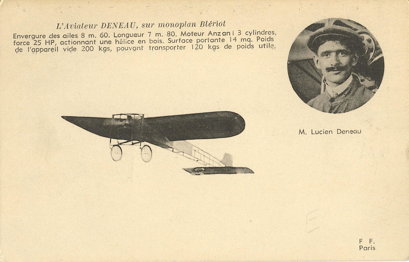 Antique / Vintage Postcard Pioneers Aviation (1 of 2)