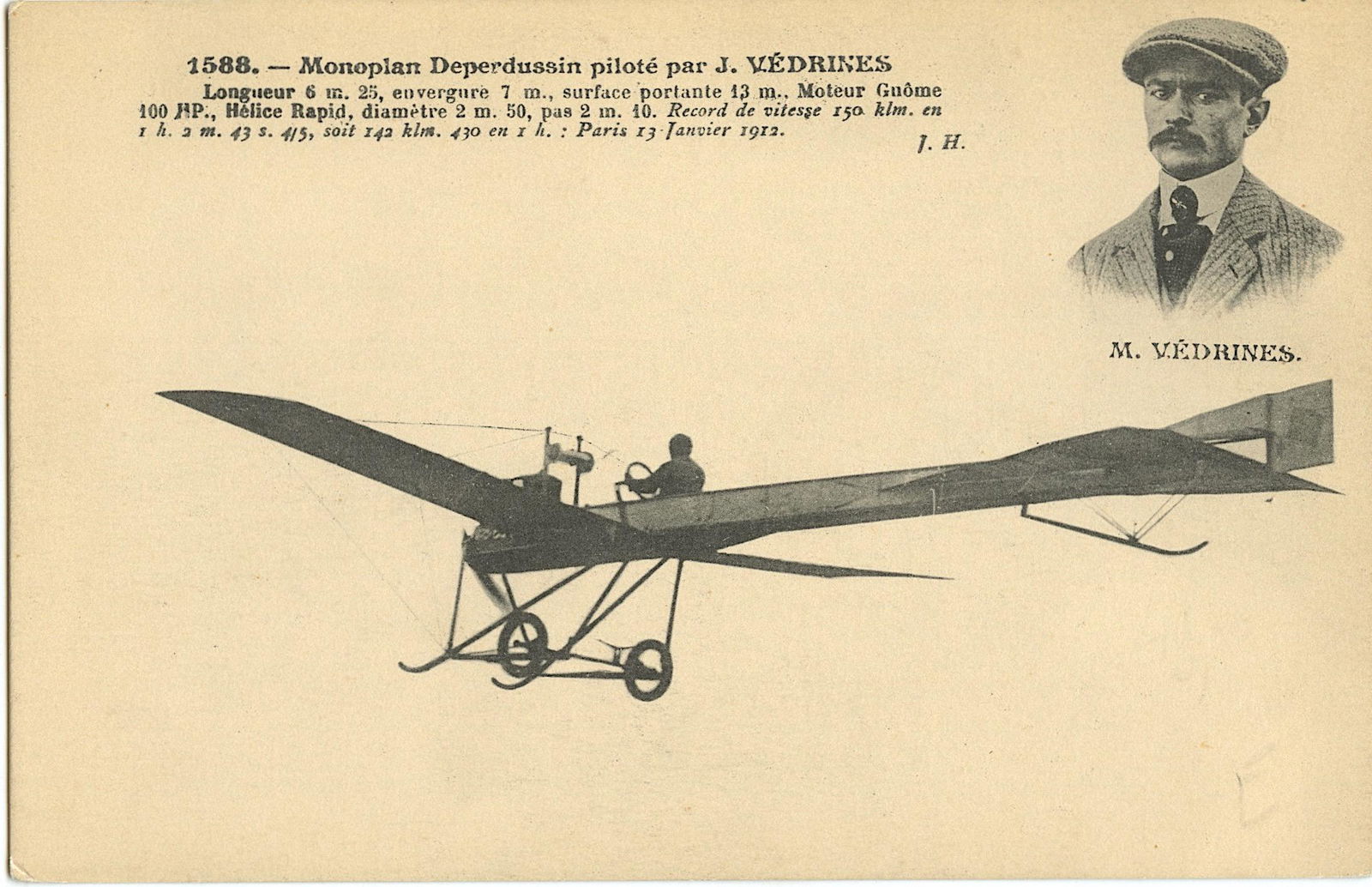 Antique / Vintage Postcard Pioneers Aviation (1 of 2)