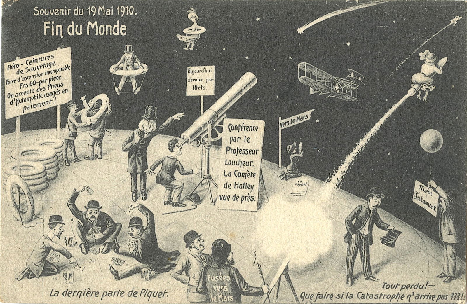 Antique / Vintage Postcard Find Du Monde, 1910 (1 of 2)