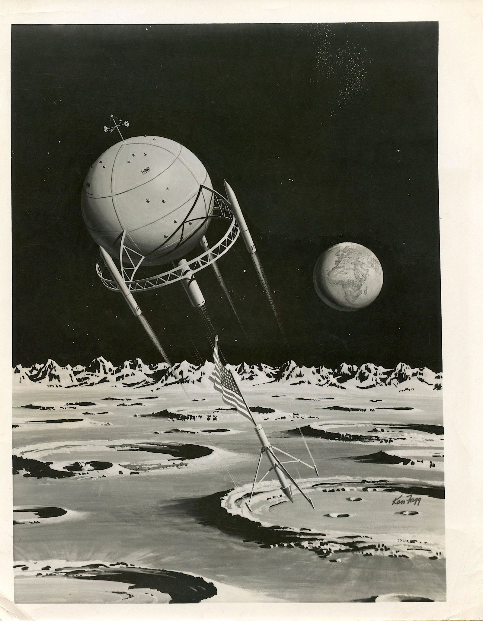 Vintage Rare Photo Space Astronauts Speculation 1950s (1 of 2)