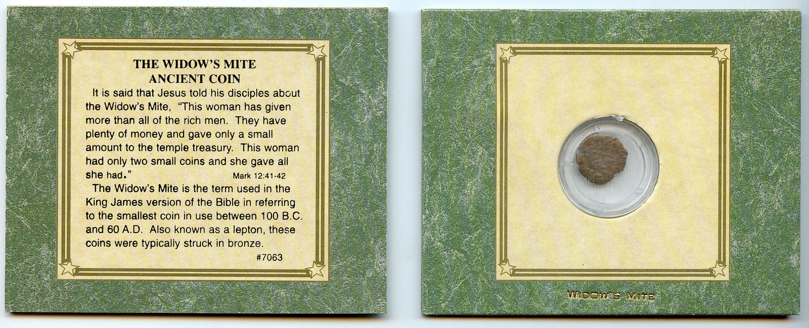 The Midow's Mite Ancient Coin - The American Historic (1 of 2)