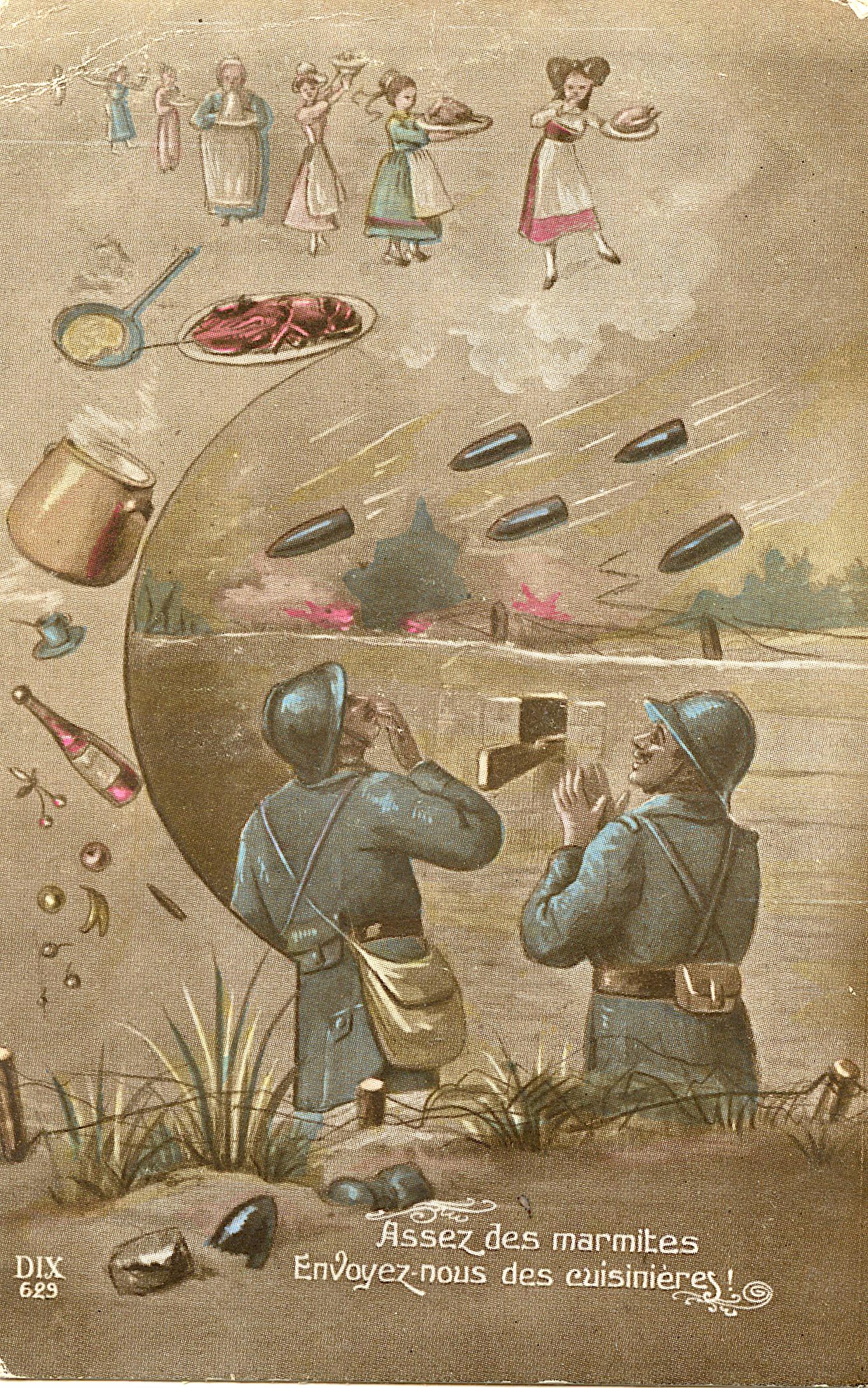 Antique / Vintage Rare French Postcard Great War WWI: The provenance of this item is from a collector in Paris, France. Antique / Vintage postcard from the epoch. The regular size of a postcard is approximately 3 1/2 inch x 5 1/2 inch or 9 cm x 14 cm (sm