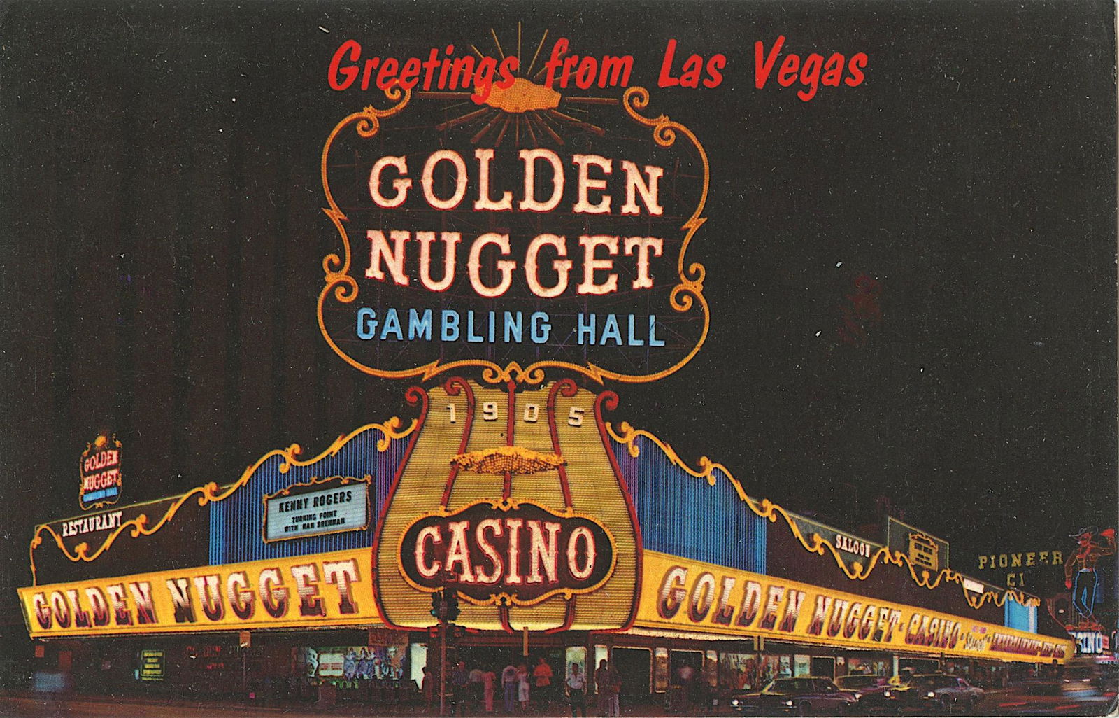 Antique / Vintage Postcard Vegas Casino Golden Nugget: The provenance of this item is from a collector in Paris, France. Antique / Vintage postcard from the epoch. The regular size of a postcard is approximately 3 1/2 inch x 5 1/2 inch or 9 cm x 14 cm (sm