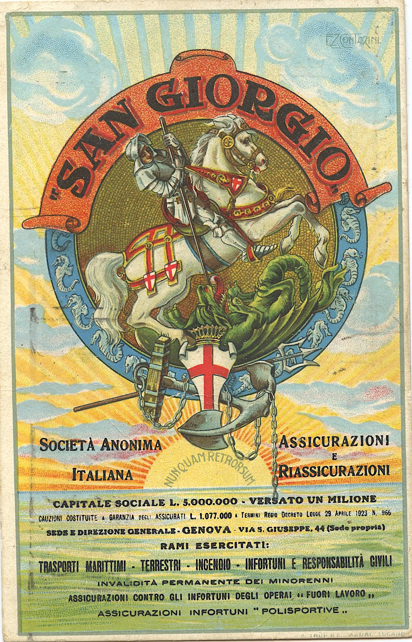 Antique / Vintage Rare Italian Postcard Advertising (1 of 2)