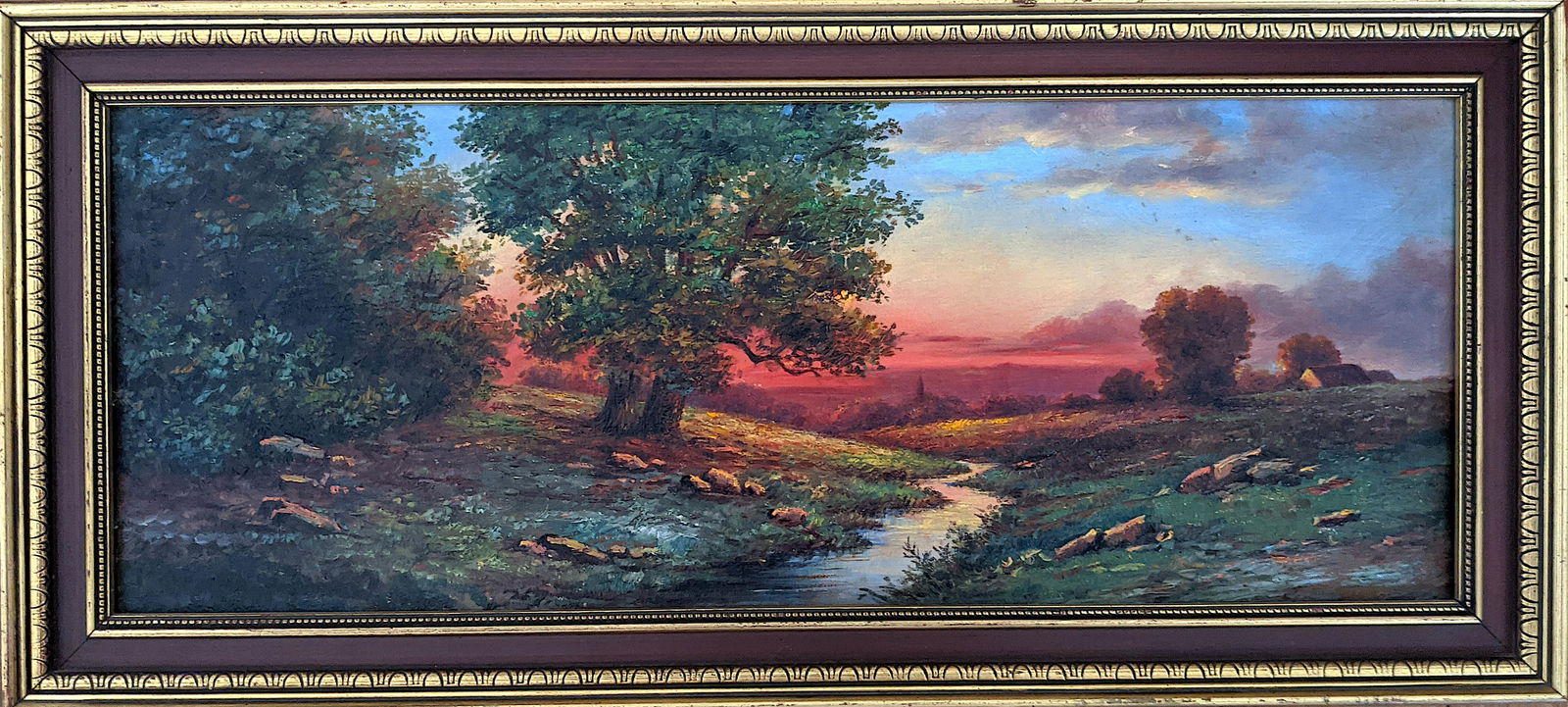 Beautiful Vintage American Luminism Oil on Canvas (1 of 4)