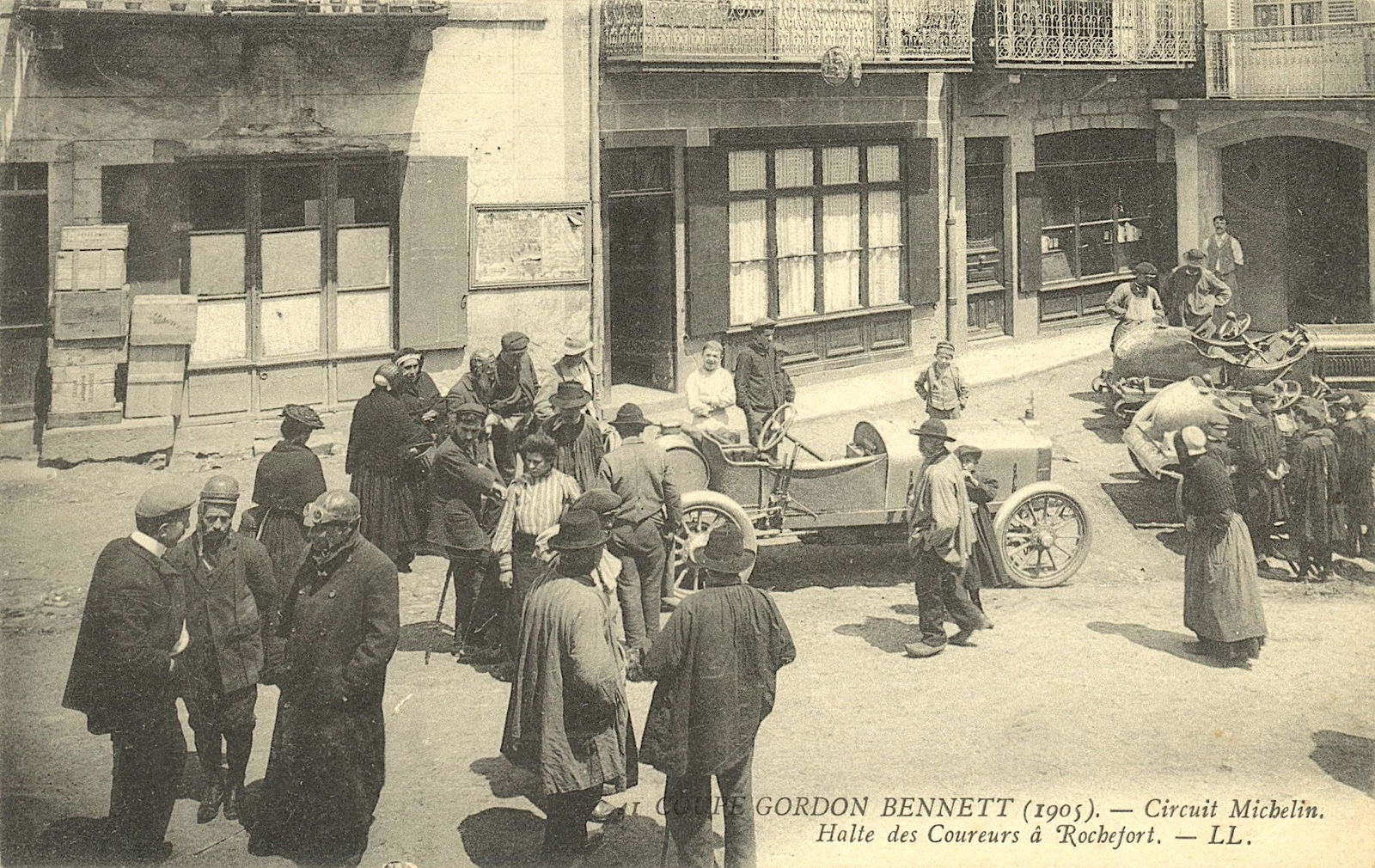 Antique Rare French Postcard Car Racing Pioneers (1 of 2)