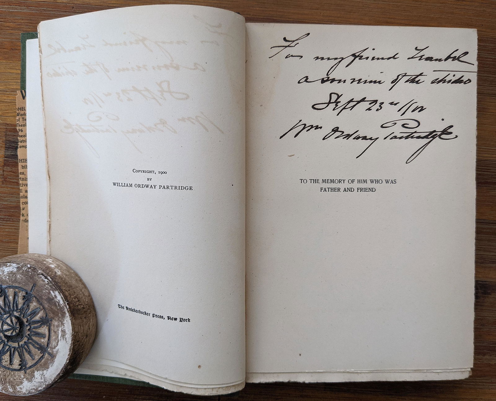 Book The Angel of Clay by William Ordway, Signed 1900 (1 of 7)