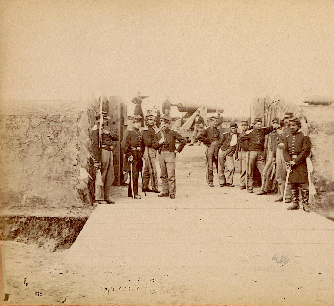 Antique Real Photo Civil War Stereoview Sally-Port (1 of 3)