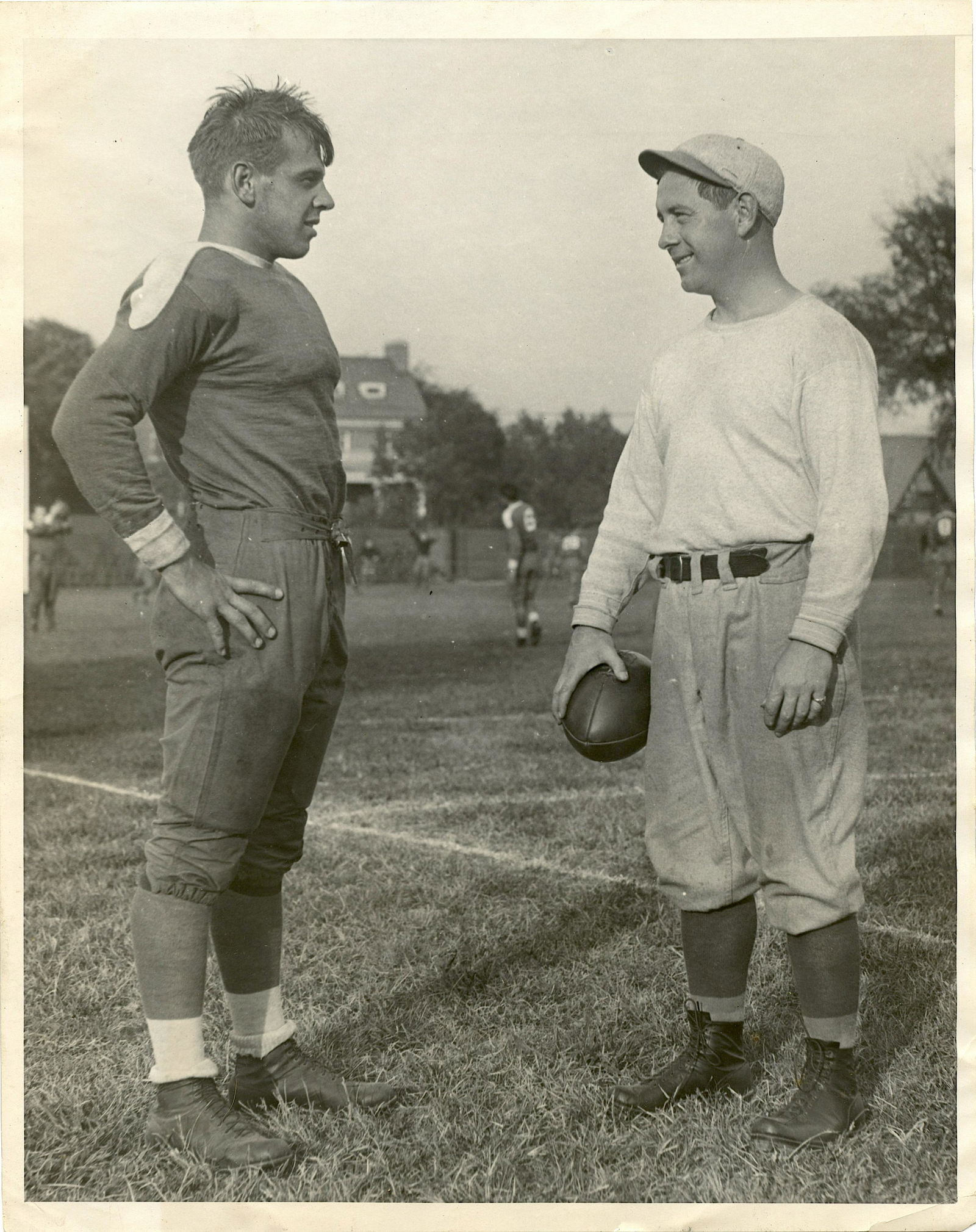 Historical Photo Football Coach Player NYU, 1927: AMERICAN HEROES DURING 1920s - 1930s: College football fully came of age in the 1920s, when it became widely recognized as Americaâ€™s greatest sporting spectacle. As college football thrived, pr