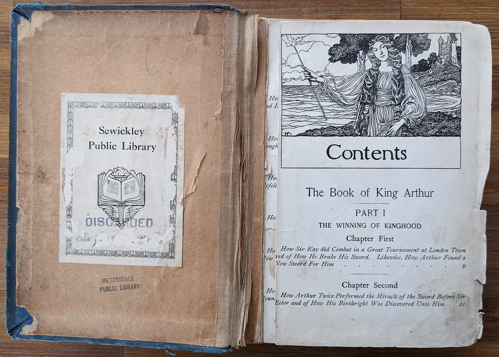 Antique THE BOOK OF KING ARTHUR, Illustrated: Unknown date. The provenance of this lot is from a collector in Palm Beach. This lot is located in Boca Raton, Fl. The shipping by Artelisted will be via USPS - First Class or Priority (tracking # wil