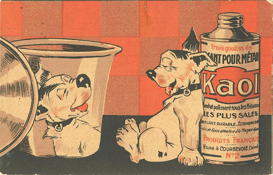 Early Postcard Unusual Rare Advertising Dog Kaol (1 of 2)
