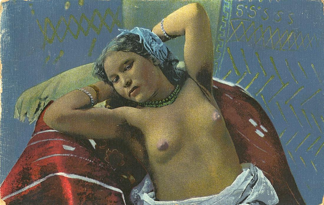 Early Postcard Unusual Rare Female African (1 of 2)