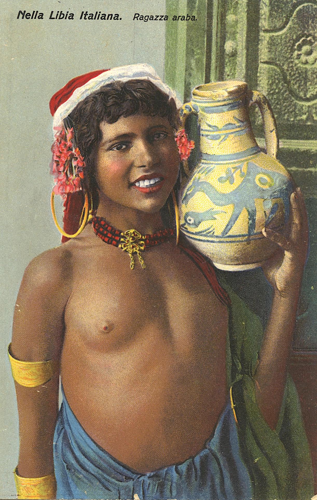Early Postcard Unusual Rare Female Libia (1 of 2)