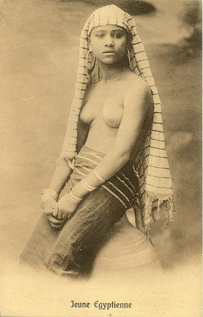 Early Postcard Unusual Rare Female Egypt (1 of 2)