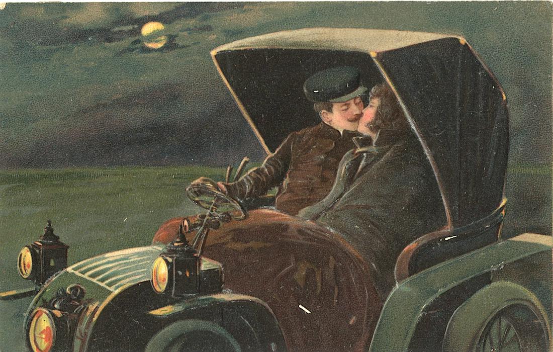 Early Postcard Unusual Rare Lovers Auto (1 of 2)
