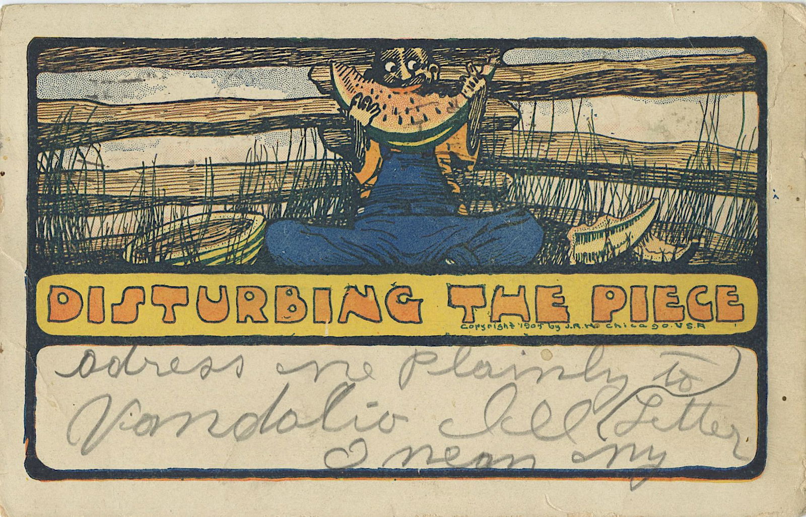 Antique Vintage Postcard  African American (1 of 2)