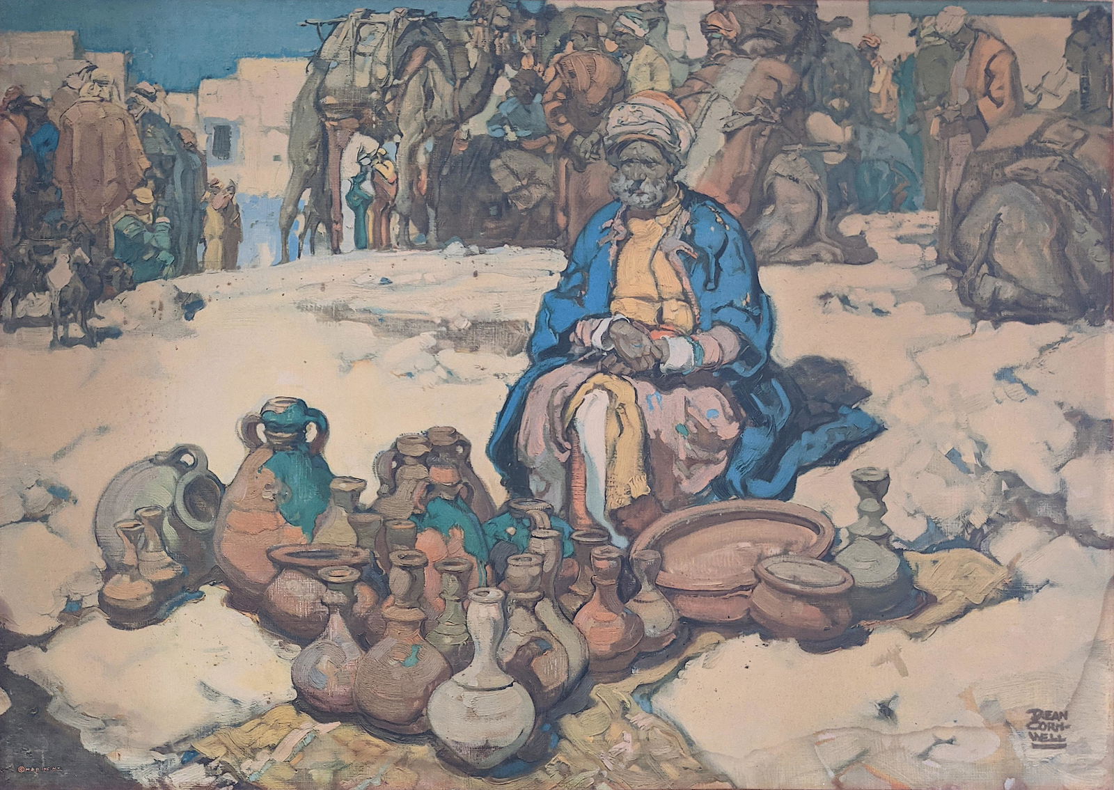 DEAN CORNWELL Pot Seller Of Bethlehem Old / Vintage (1 of 4)