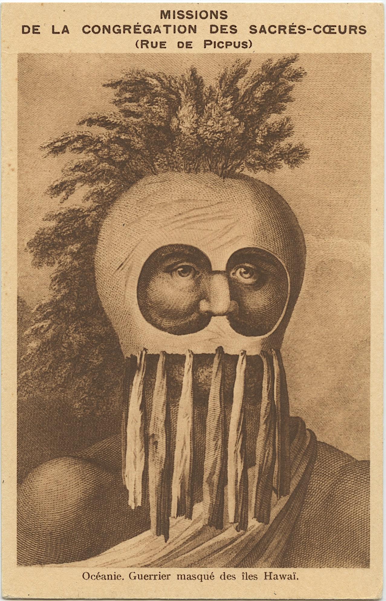 Early Postcard Unusual Rare Warrior Hawaii (1 of 2)