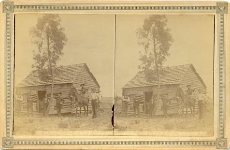 Antique Real Photo Stereoview Pioneers Of Lake Weir, FL: The dimensions of a stereoview are Approx. 3.5" x 7" (sometimes 4" x 7"). ABOUT SHIPPING: This lot is located in Boca Raton, Fl and its shipment will be made directly by Artelisted. Shipping