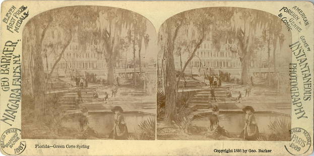 Antique Real Photo Stereoview Florida Green Cove: The dimensions of a stereoview are Approx. 3.5" x 7" (sometimes 4" x 7"). ABOUT SHIPPING: This lot is located in Boca Raton, Fl and its shipment will be made directly by Artelisted. Shipping