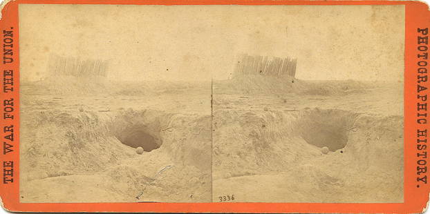 Real Photo Stereoview Civil War Bomb-Proofs Petersburgh: The dimensions of a stereoview are Approx. 3.5" x 7" (sometimes 4" x 7"). ABOUT SHIPPING: This lot is located in Boca Raton, Fl and its shipment will be made directly by Artelisted. Shipping