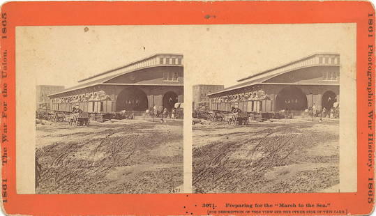 Antique Real Photo Civil War Stereoview March To The: The dimensions of a stereoview are Approx. 3.5" x 7" (sometimes 4" x 7"). ABOUT SHIPPING: This lot is located in Boca Raton, Fl and its shipment will be made directly by Artelisted. Shipping