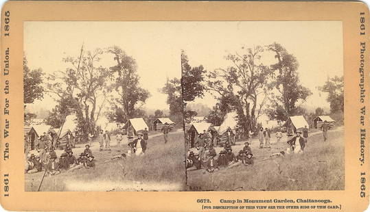 Antique Real Photo Stereoview Civil War Chattanooga: The dimensions of a stereoview are Approx. 3.5" x 7" (sometimes 4" x 7"). ABOUT SHIPPING: This lot is located in Boca Raton, Fl and its shipment will be made directly by Artelisted. Shipping