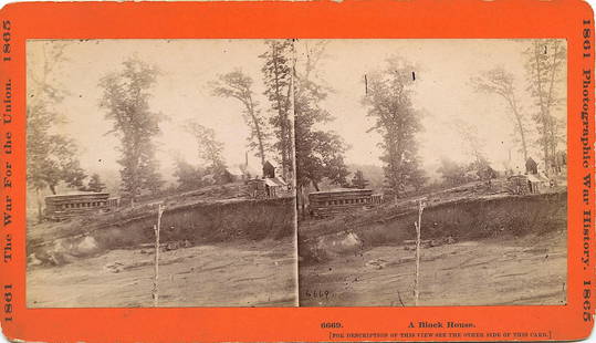 Real Photo Stereoview Civil War Block House: The dimensions of a stereoview are Approx. 3.5" x 7" (sometimes 4" x 7"). ABOUT SHIPPING: This lot is located in Boca Raton, Fl and its shipment will be made directly by Artelisted. Shipping