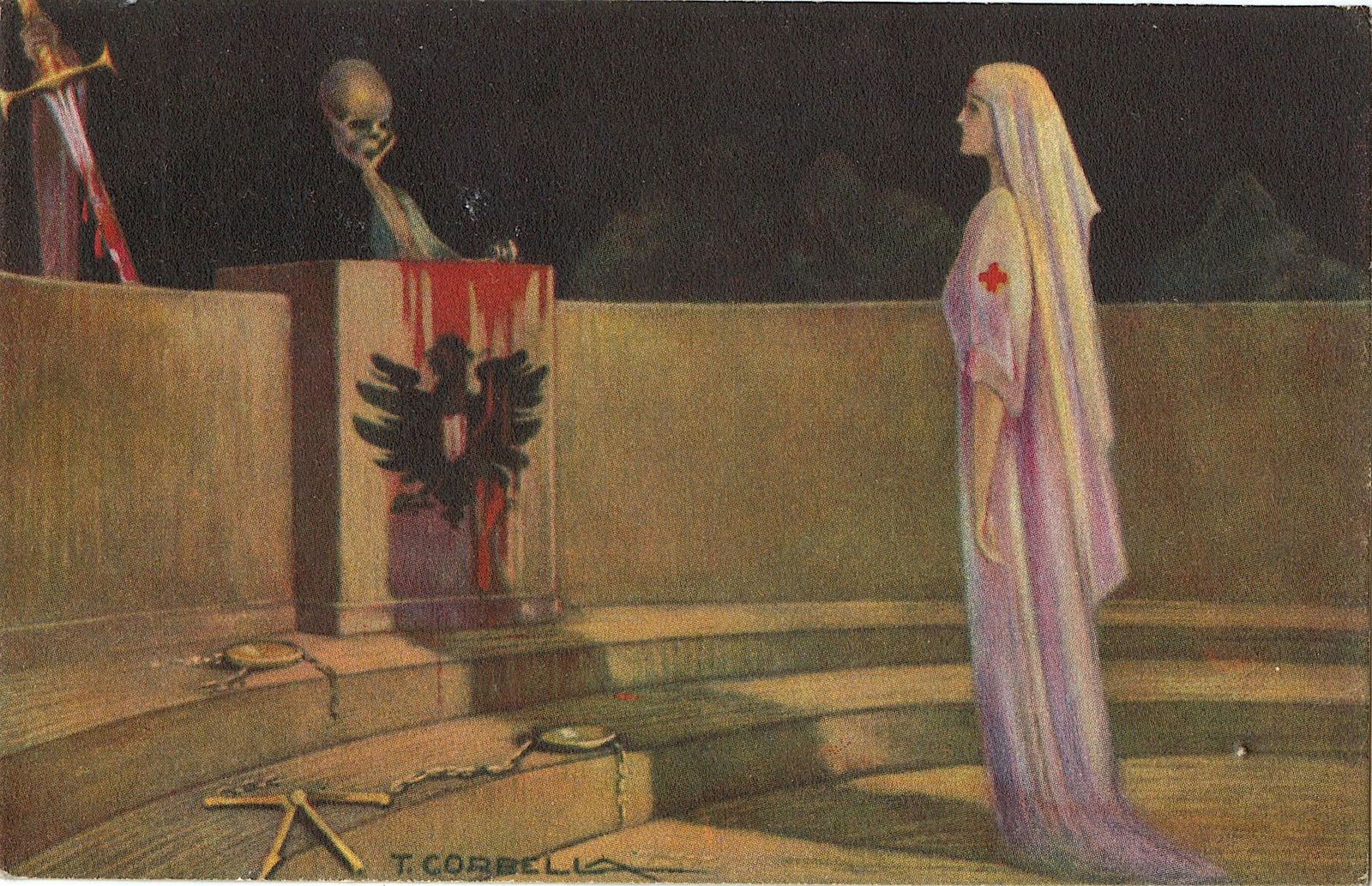 Antique Vintage Rare Postcard Corbella WWI (1 of 2)