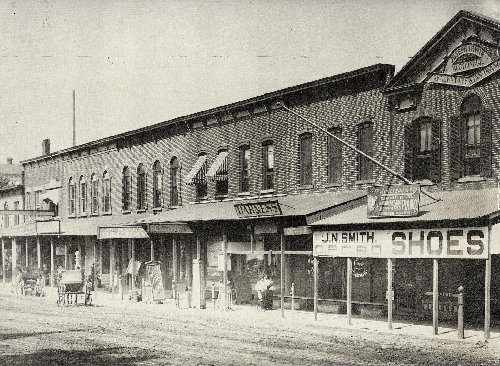 Vintage Quality American Lithograph with Old Town (1 of 1)