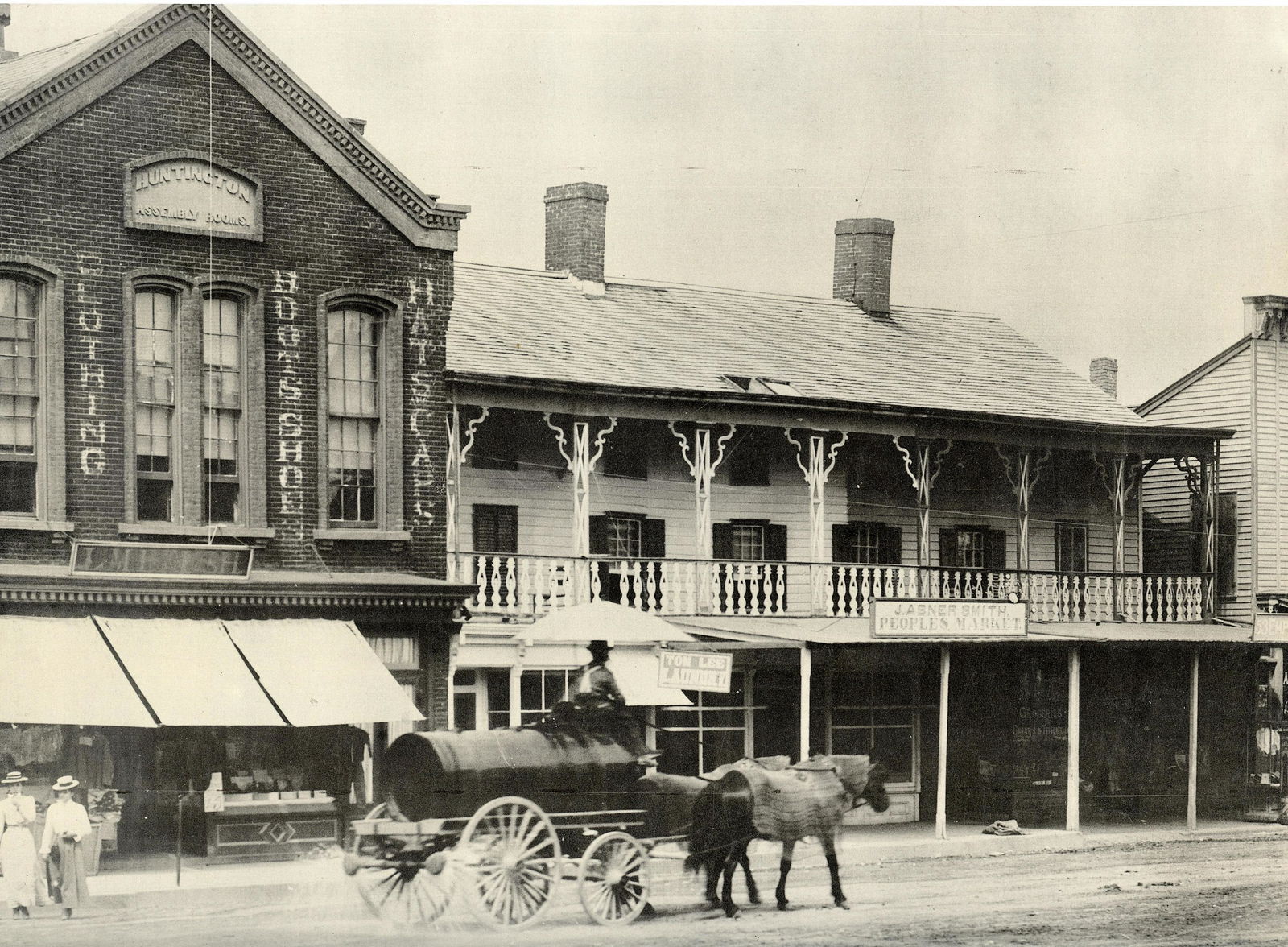 Vintage Quality American Lithograph with Old Town (1 of 1)