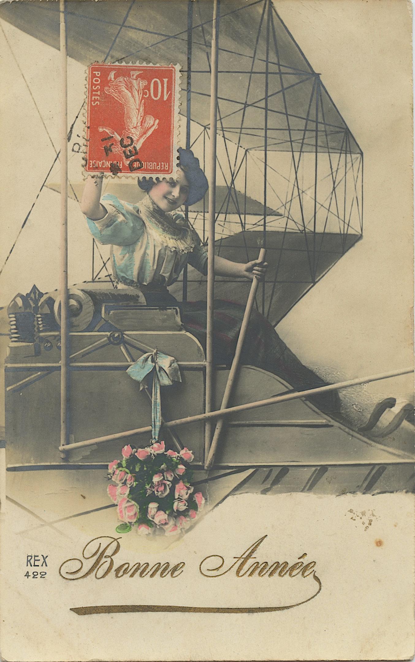 Antique Vintage Postcard Aviation Pioneers (1 of 2)