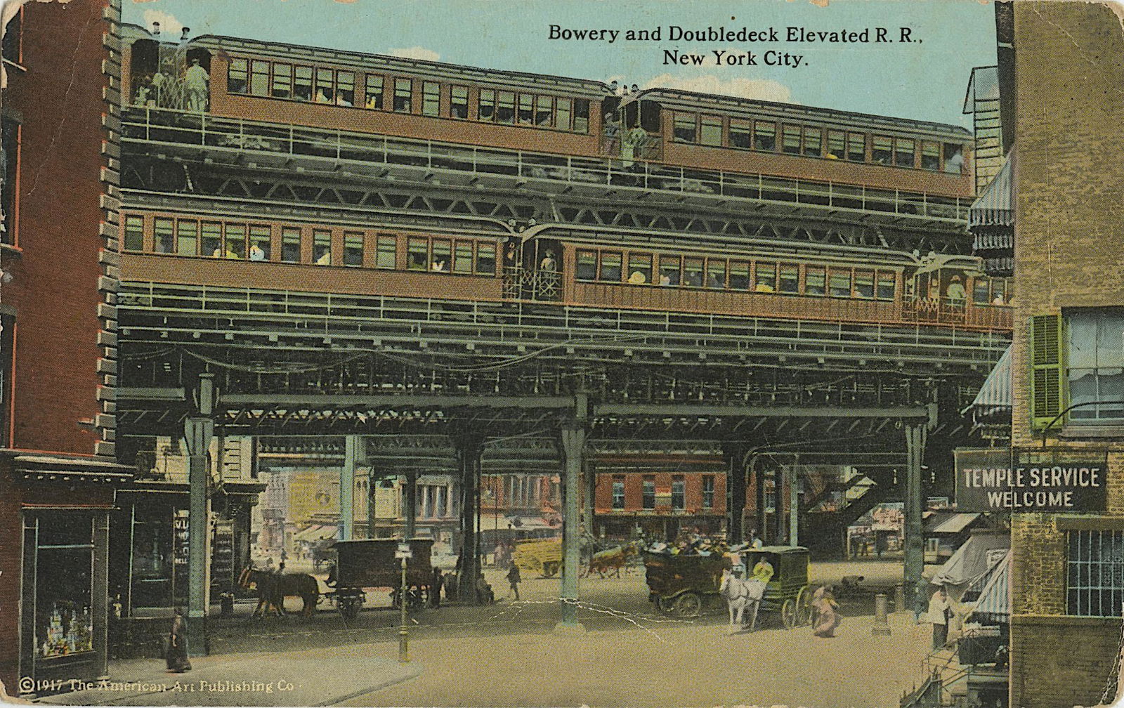 Antique Vintage Rare Postcard New York View (1 of 2)