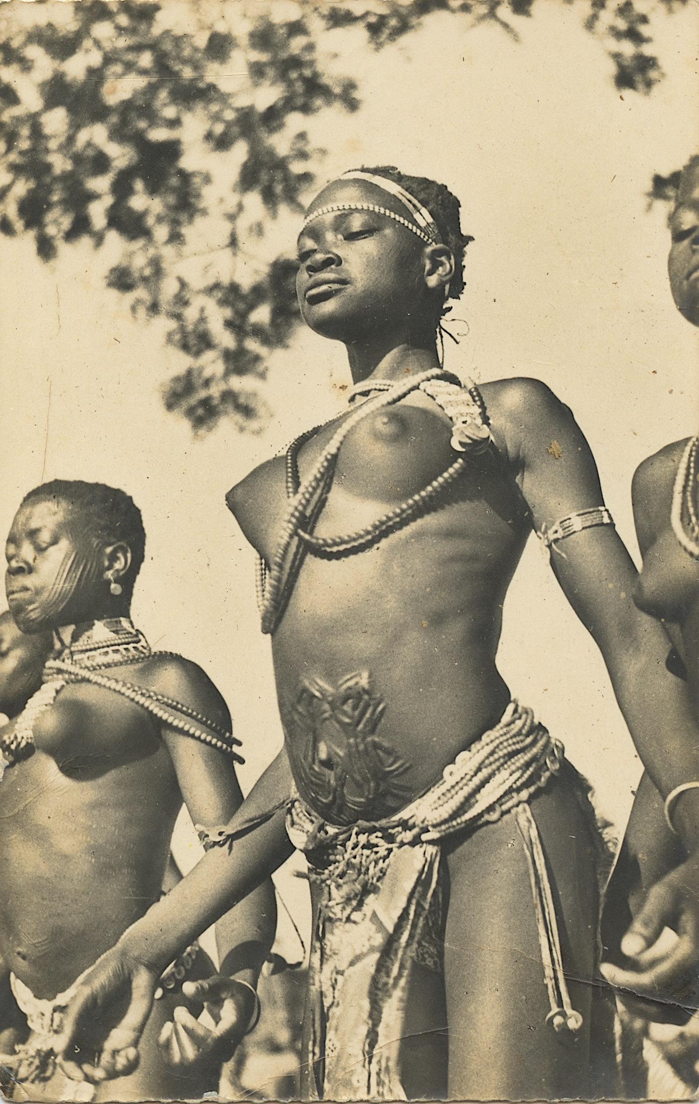 Antique Vintage Rare Postcard Female Africa (1 of 2)