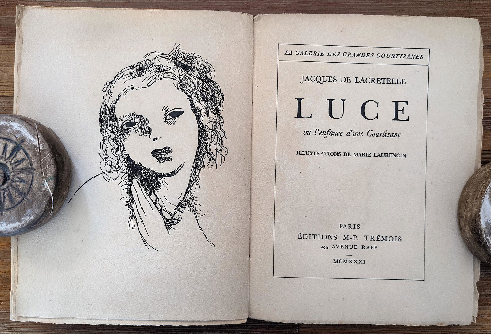 French Book LUCE Illustrated by Marie Laurencin, 1931: The provenance of this item is from a WWII veteran collector in Georgia This lot is located in Boca Raton, Fl. The shipping by Artelisted will be via USPS - First Class, Priority or Media (tracking #