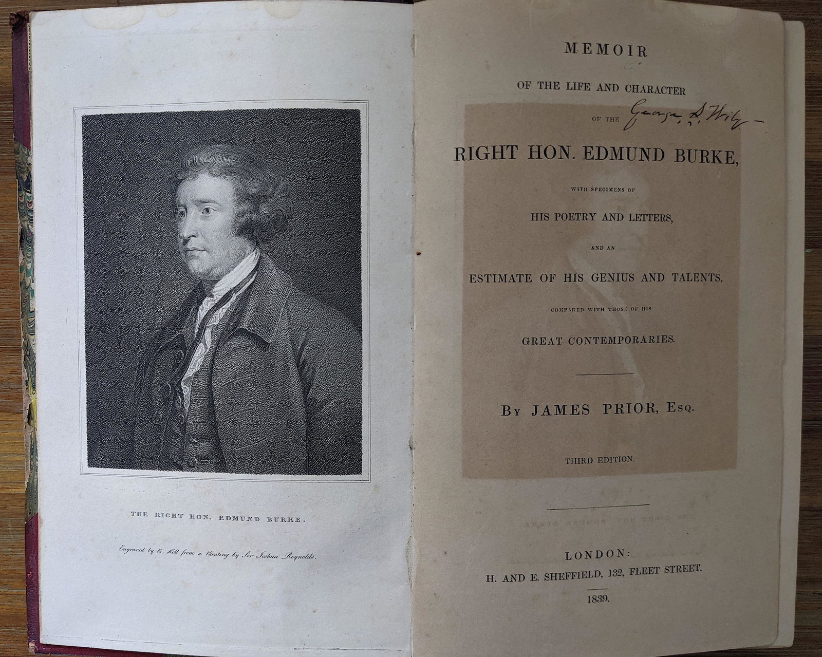 Antique Book Life of Hon. Rdmund Burke by James Prior, (1 of 4)