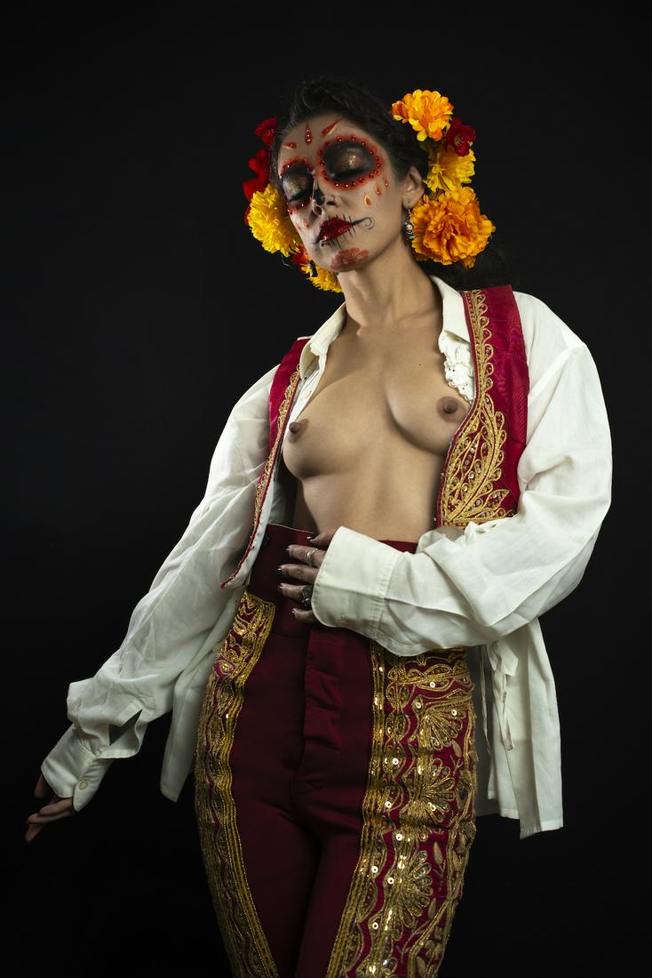 EDGAR ACERO LUNA, Mexico, Photo Stamped Limited Edit.: About Edgar Acero Luna: He was born in Aguascalientes, Mexico, the same place where the Catrina "Guadalupe Posada" began. Edgar has preserved the customs of his hometown and that is how he began to ta