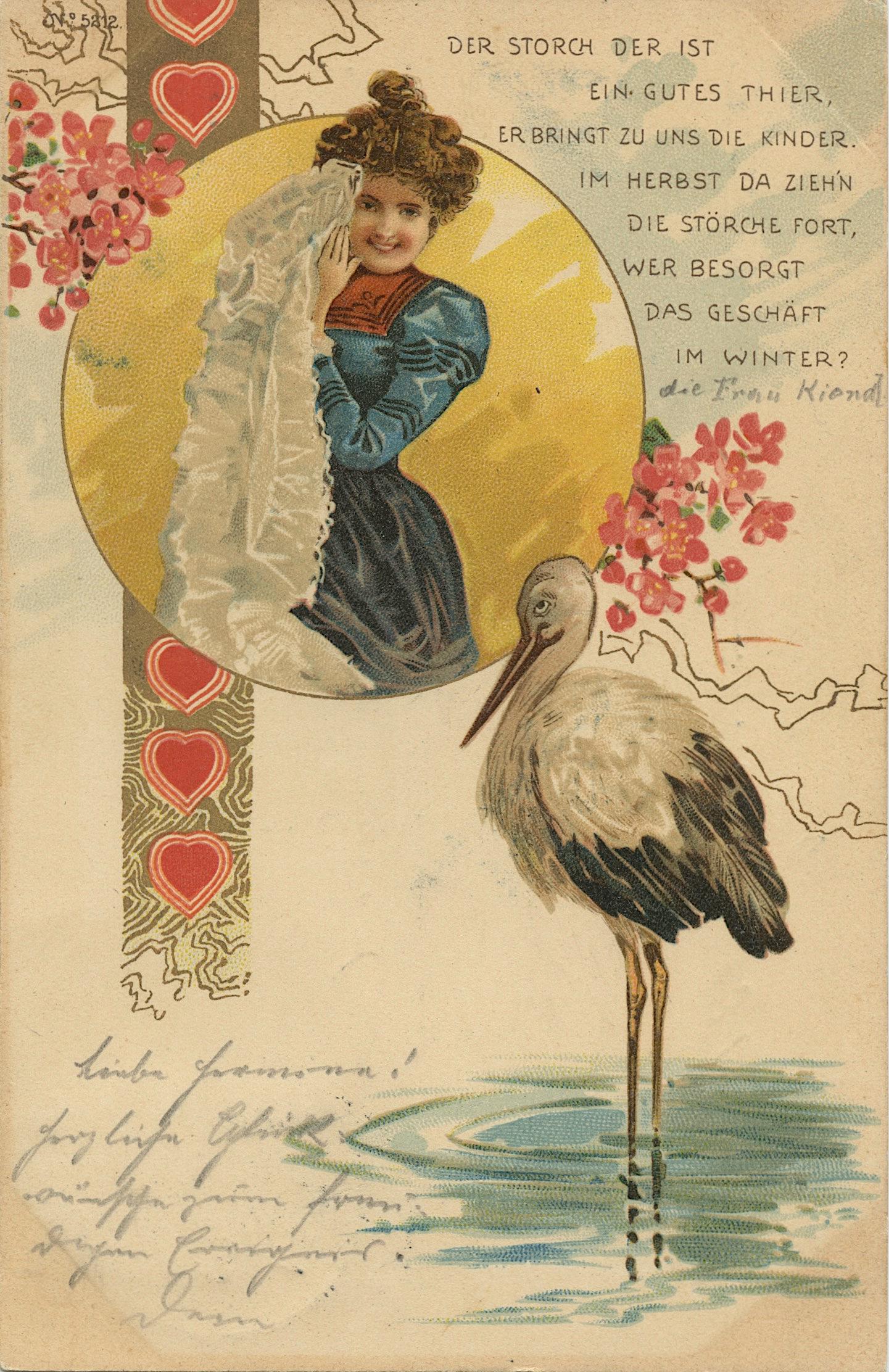 Vintage Antique Postcard  Art Nouveau (1 of 2)