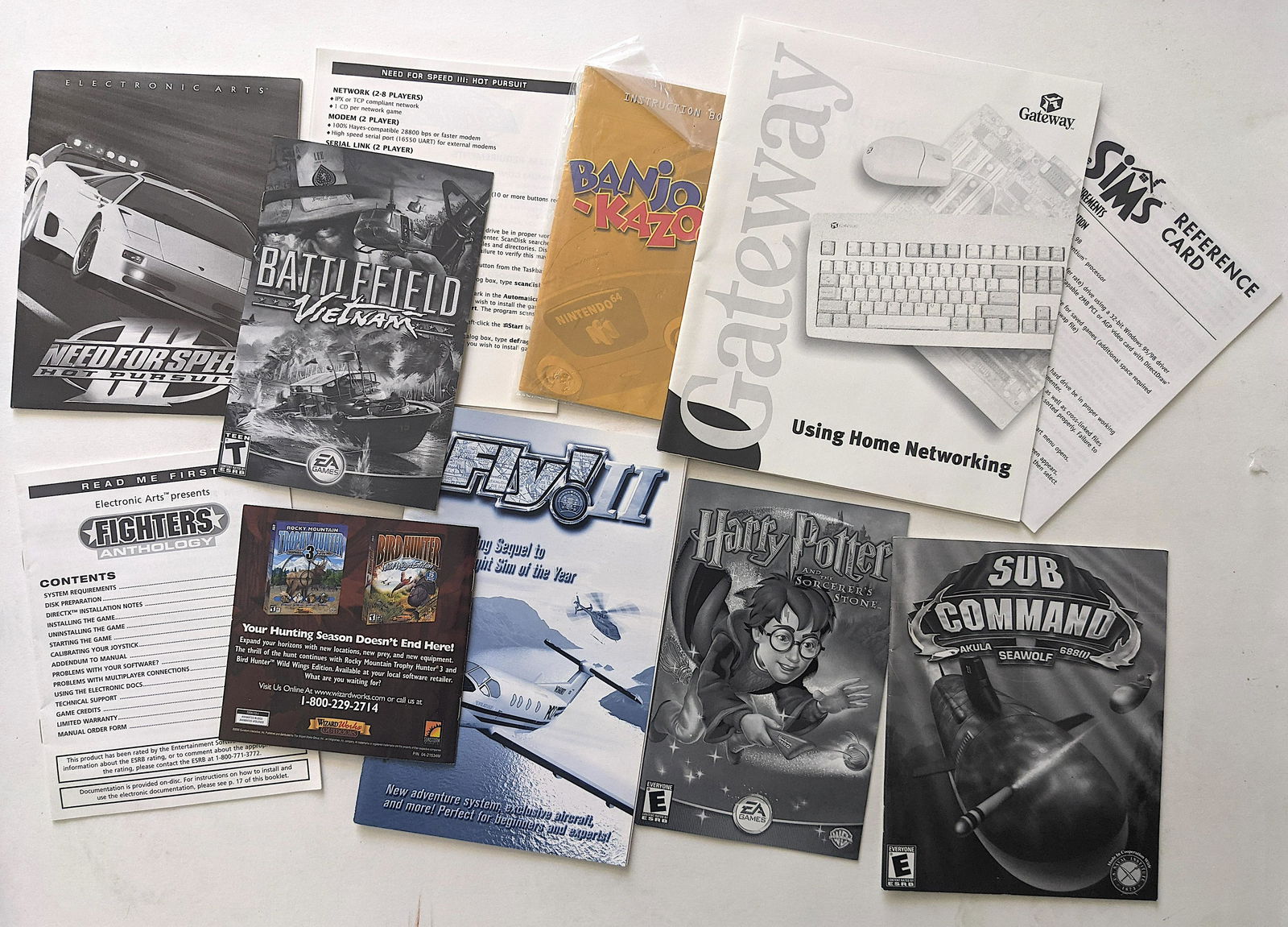 Vintage Set Misc Lot of User Manuals Video Games (1 of 2)