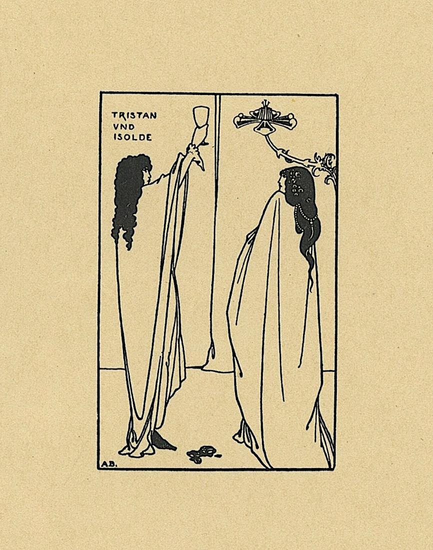 AUBREY BEARDSLEY Antique Lithograph, 1899: Antique Lithograph print produced in England by John Lane London in 1899. Paper dimensions 11" x 8.25". Vincent Beardsley (21 August 1872 â€“ 16 March 1898) was an English illustrator and author.
