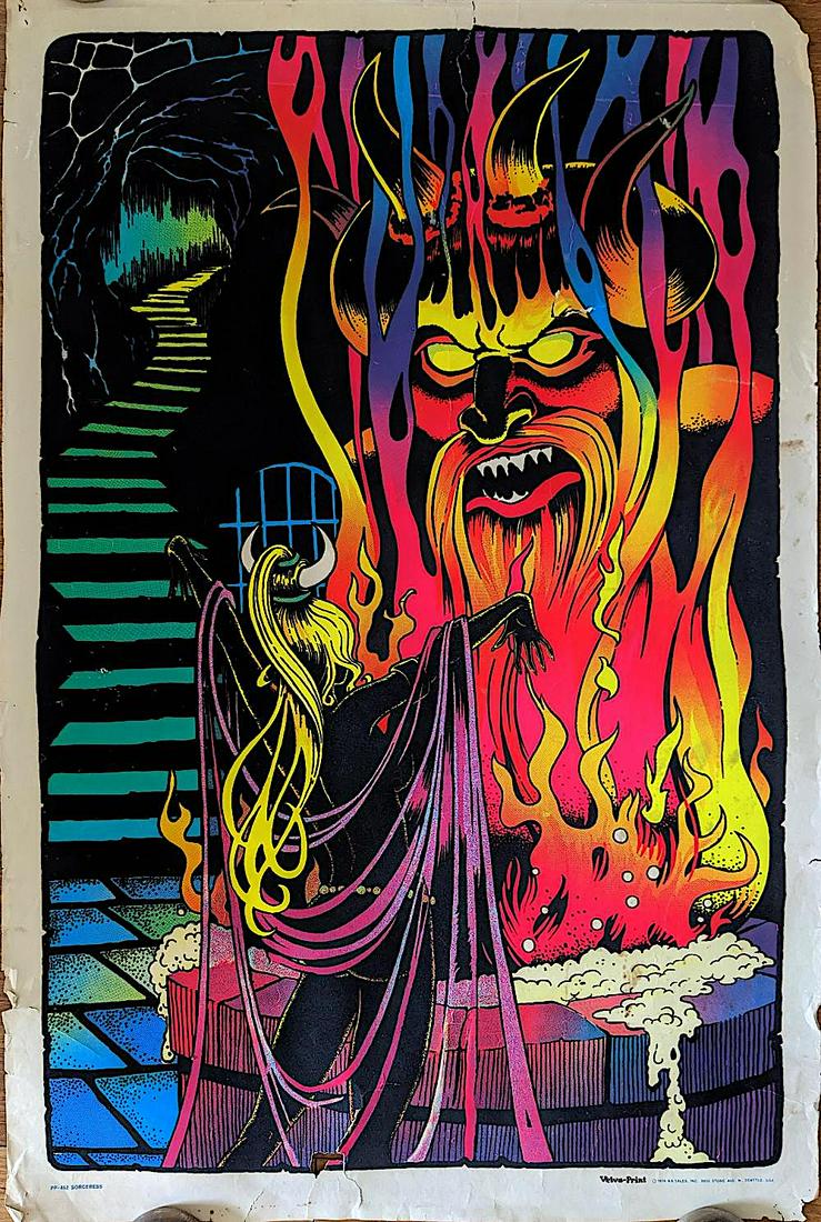 Vintage Black Light Poster Velva-Print, 1976 (1 of 5)