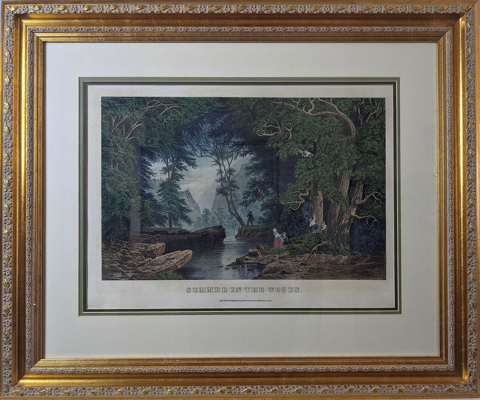 Antique Hand Colored Print CURRIER & IVES Summer in the (1 of 3)