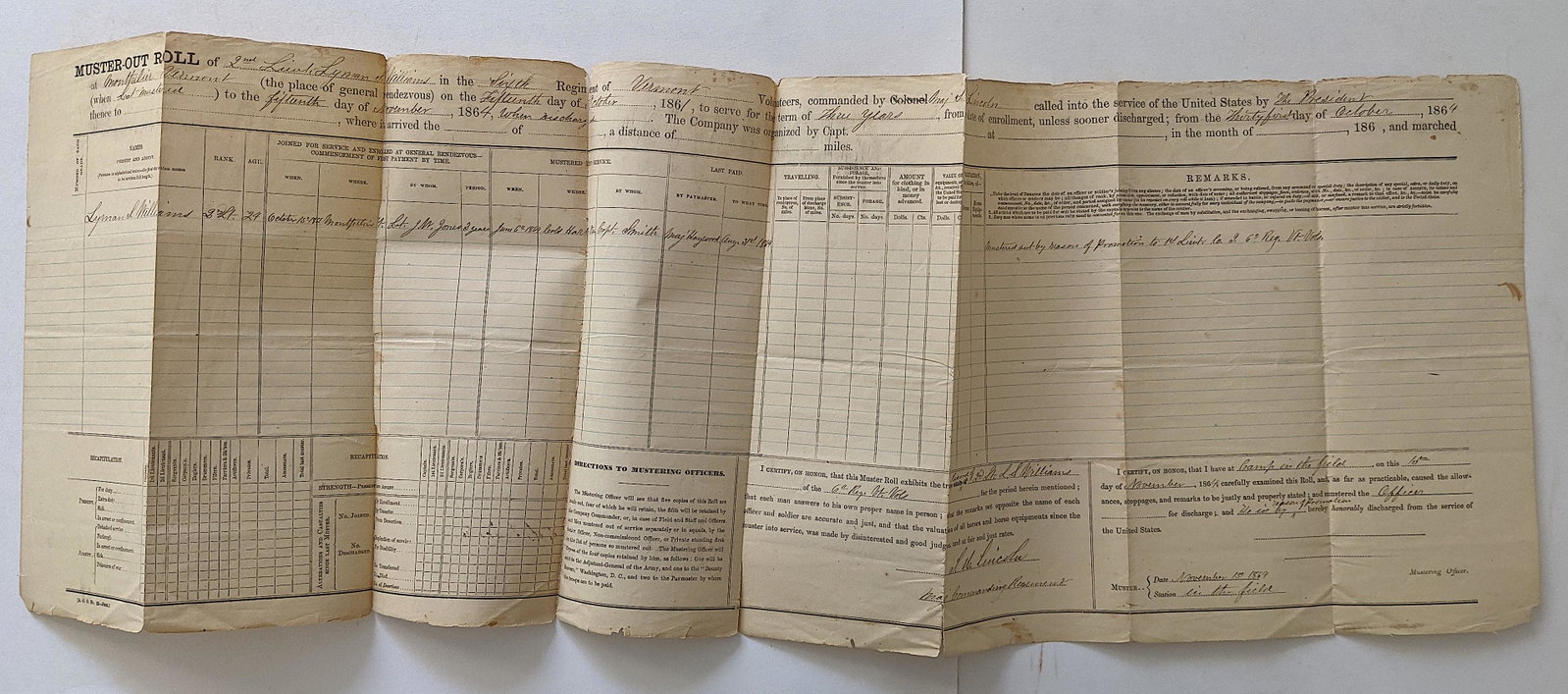 Antique Master-Out Roll American Civil War, Vermont,: The provenance of this item is from a collector in Central Florida, Fl. This lot is located in Boca Raton, Fl. The shipping by Artelisted will be via USPS - First Class, Priority or Media Mail (tracki