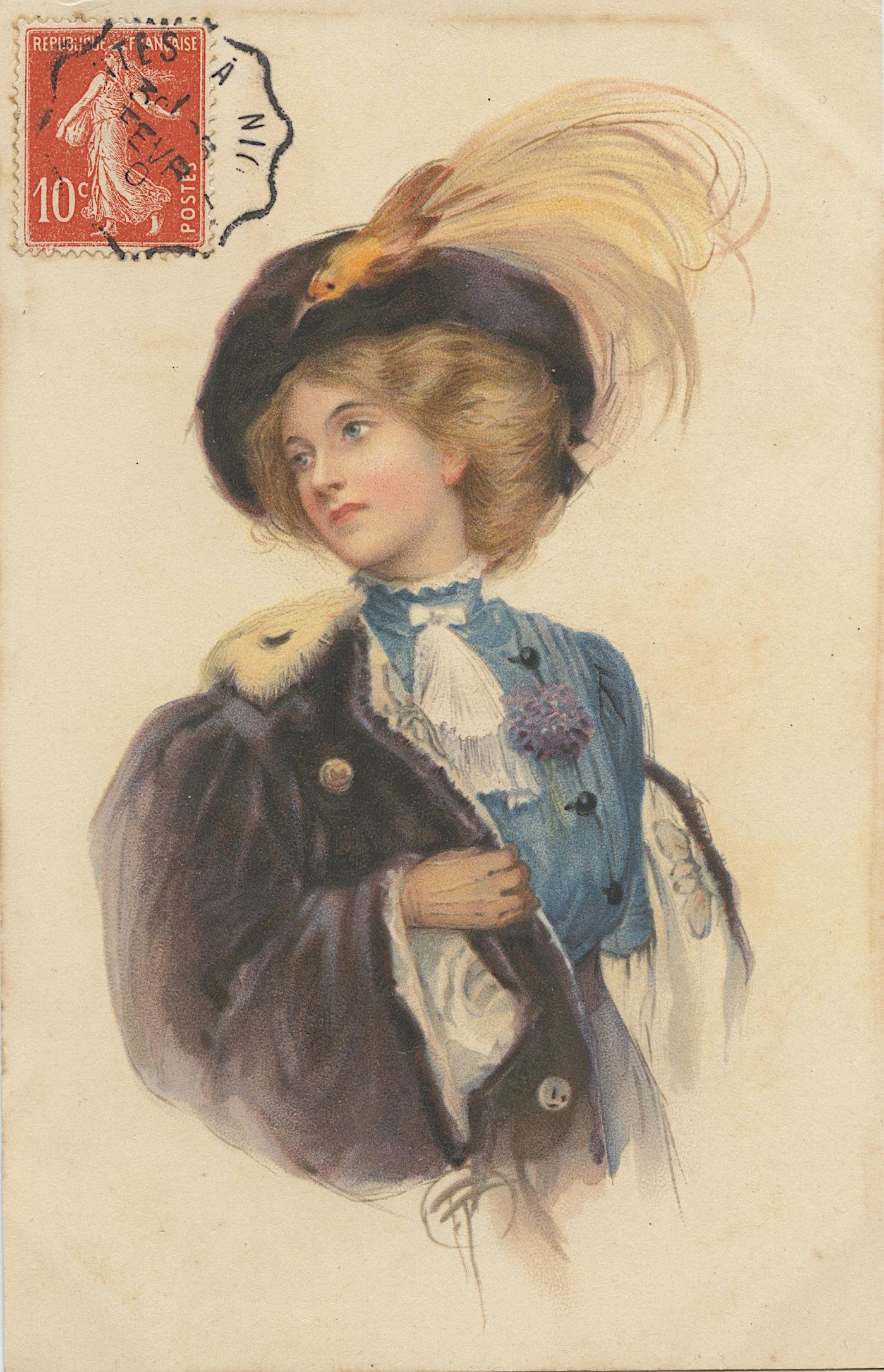 Antique Vintage Rare Postcard Illustration M. Munk (1 of 2)