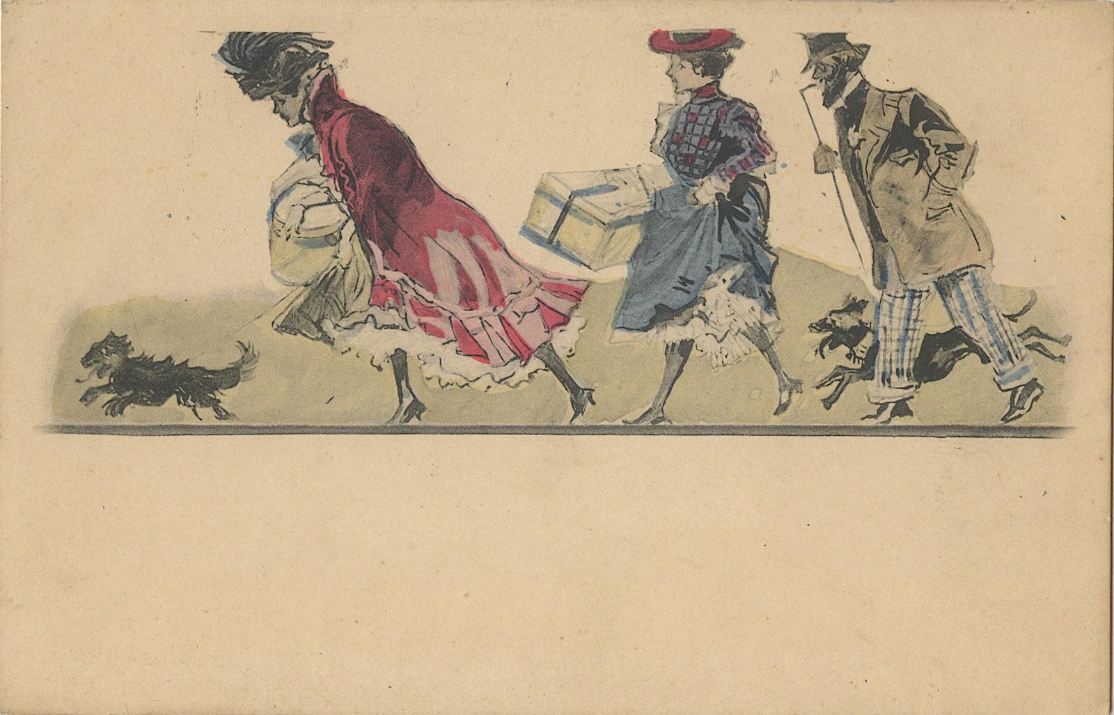 Antique Vintage Rare Postcard Illustration (1 of 1)