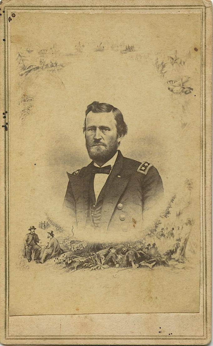 Antique Civil War CDV of General Ulysses S Grant: The dimensions are Approx. 4" x 2.5". This lot is located in Boca Raton, Fl. The shipping by Artelisted will be via USPS - First Class, Priority or Media Mail (tracking # will be provided via Stamps.c